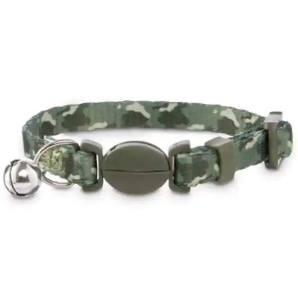 Bond & Co Collar Con Broche de Seguridad Camuflaje Gatito Verde