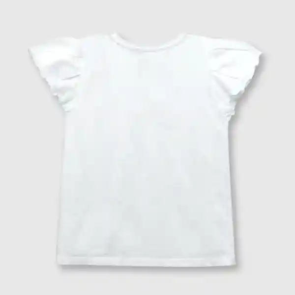 Polera Botella de Niña Blanco / White Talla 8A Colloky