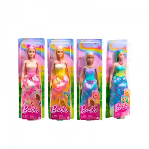 Barbie Muñeca Fantasía Doncellas Vestidos Ensueño Surtido- HRR07