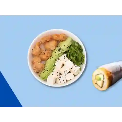 Tori furai gohan bowl + terihandroll