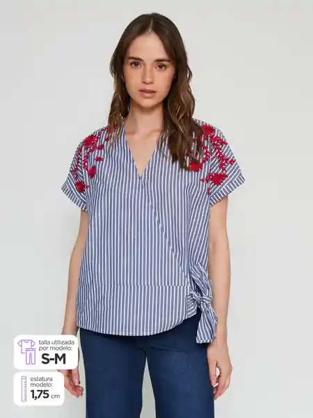 Regatta Blusa Manga Corta Cardo Rayada Talla L-XL NN I25