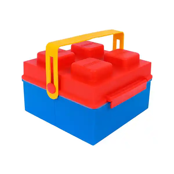 Miniso Contenedor Bento Building Blocks Series Con Agarradera