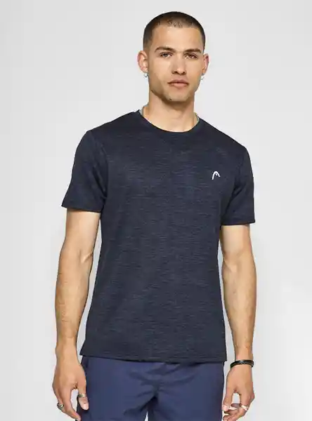 Head Polera Manga Corta Train Hombre Azul M TTEM