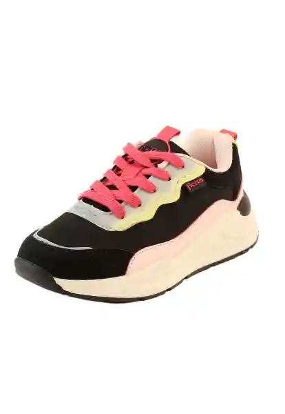 Zapatillas Sport Cordón W24 Niña Negro 31 912 Ficcus