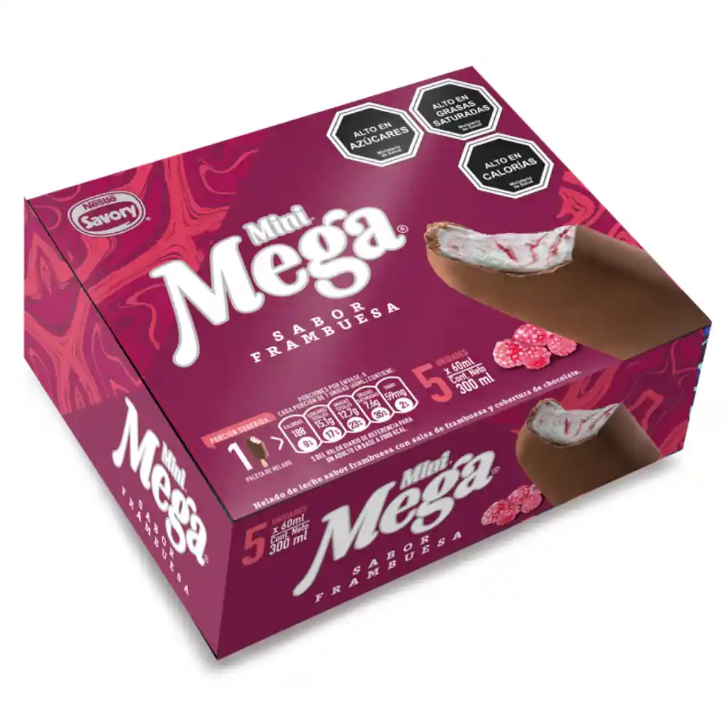 Mega Paleta Sabor Frambuesa Mini Multipack