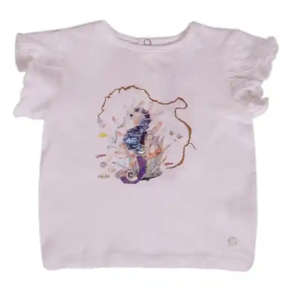 Polera Bebe Niña Blanco Pillin 3 M