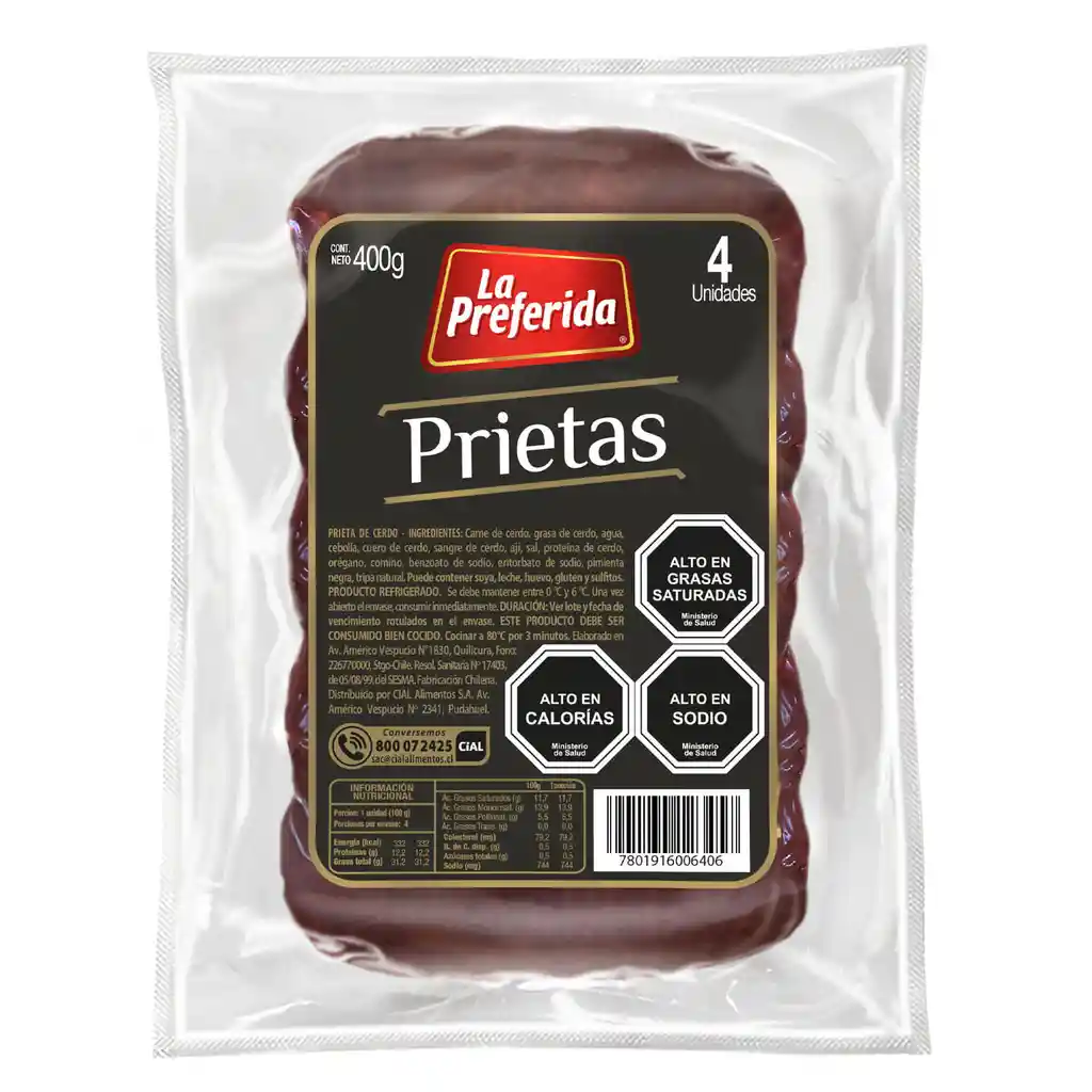 La Preferida Prietas de Cerdo