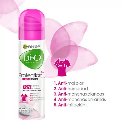 Bi-O Desodorante en Spray Protección 5 en 1 Piel + Ropa 