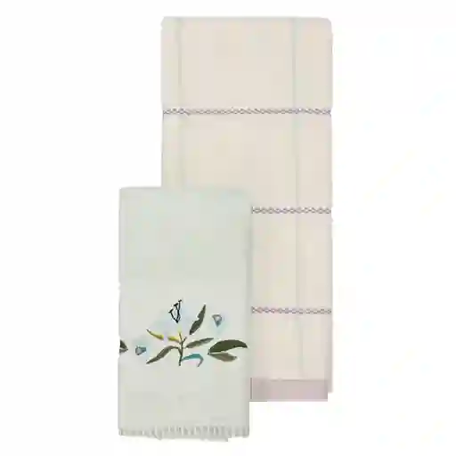 Set Toallas de Visita Flores Casaideas