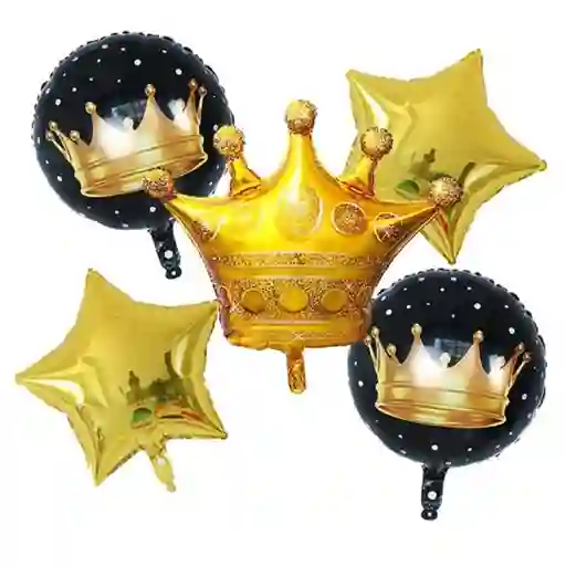 Set Globo Metálico Corona