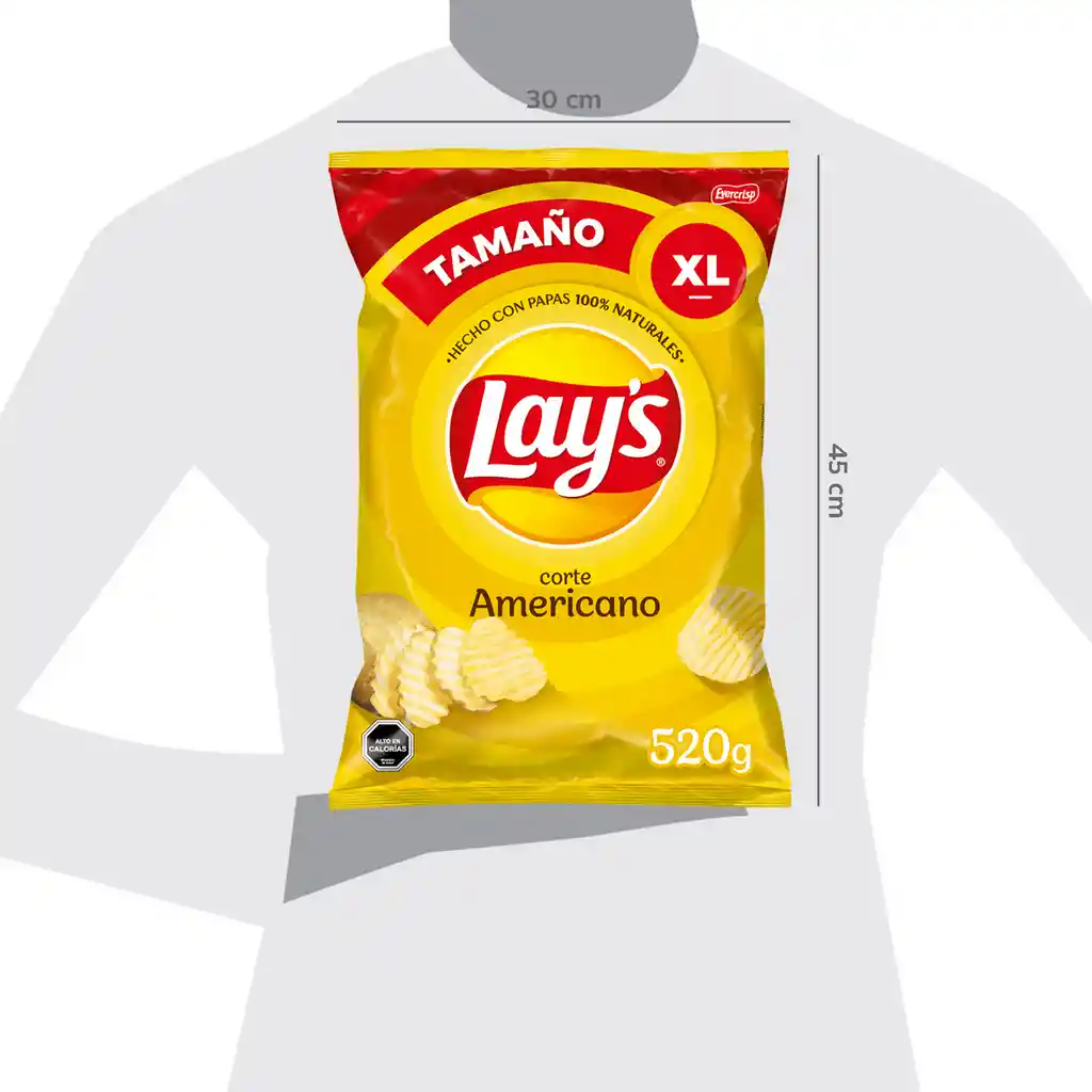 Lays Papas Fritas Corte Americano Tamaño XL