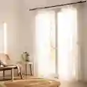 Set Cortina Velo Presilla Oculta Blanca 140 x 240 cm Casaideas