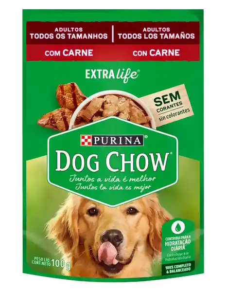 Dog Chow Alimento Para Perro Pouch Adulto Carne