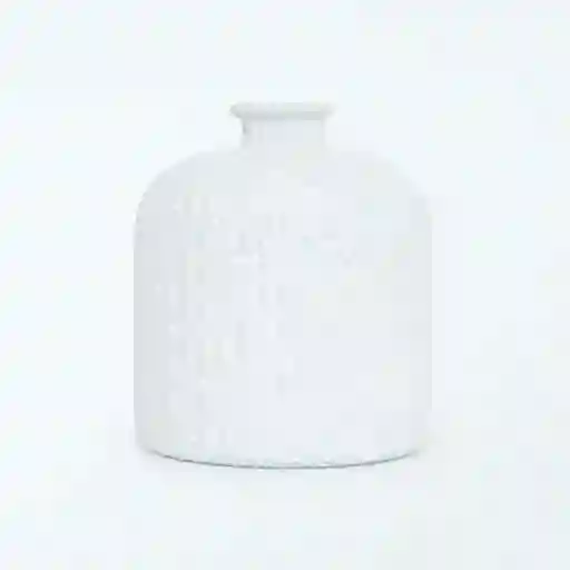 Jarrón Vidrio Textura Blanco S BLW Ripley Home