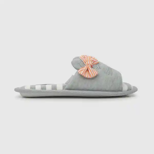 Pantufla Gata de Niña Light Gray Talla 34 Colloky