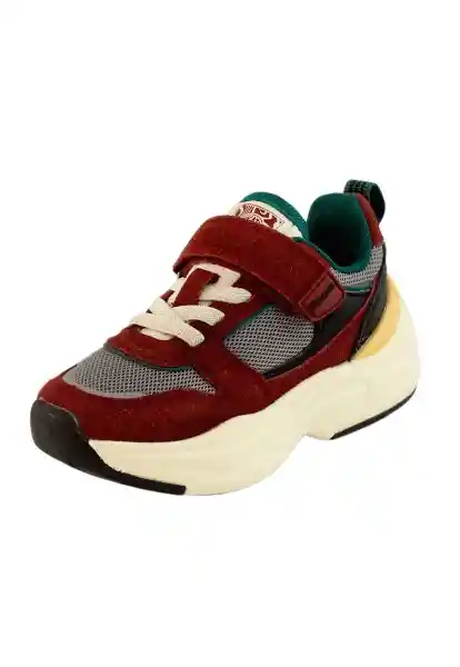 Zapatillas Sport Velcro Andante Niño Burdeo 24 882 Ficcus