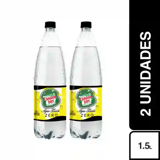 2 x Canada Dry Agua Tonica Zero 1.5 Litros
