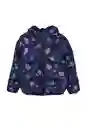 Abrigo Parka Kids Cosmic 320 Niña Azul Talla 6 Años Ficcus