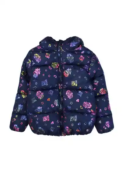 Abrigo Parka Kids Cosmic 320 Niña Azul Talla 6 Años Ficcus