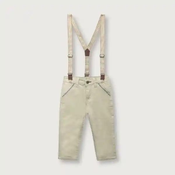 Pantalón Con Suspensores Niño Beige Talla 4A Opaline