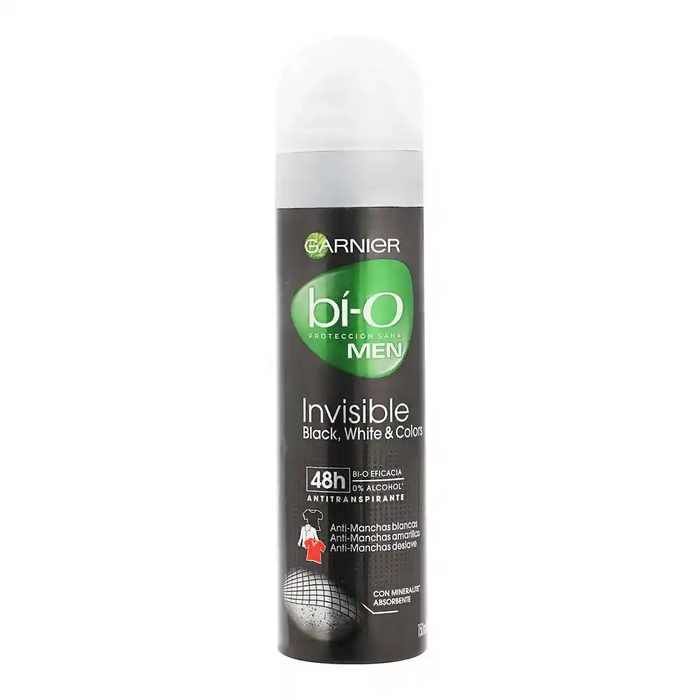 Garnier-Bi-O Desodorante Invisible Black White & Colors en Spray