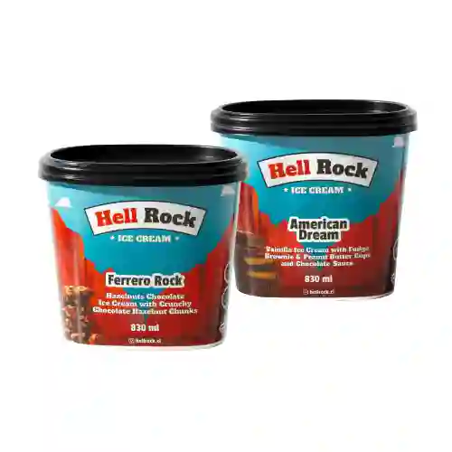 Hell Rock Pack de Helado Ferrero Rock + American Dream