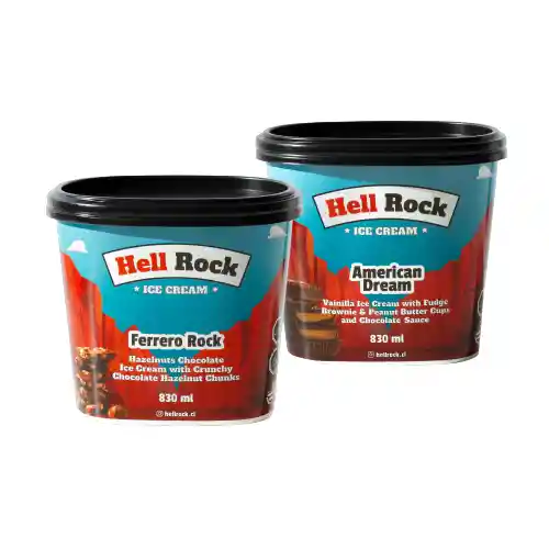 Hell Rock Pack de Helado Ferrero Rock + American Dream