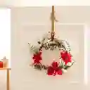 Corona de Flores y Hojas Navideña 30 cm Casaideas