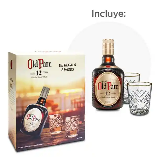 Old Parr Pack Whiskey + Vasos