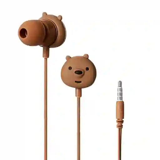 Miniso Audífonos De Cable, We Bare Bears, Pardo