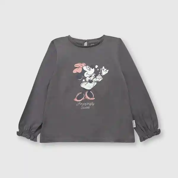 Polera Minnie de Bebé Grafito Talla 12M Colloky