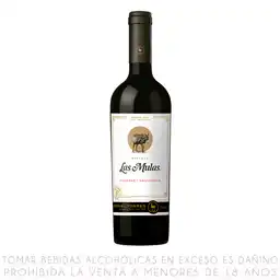 Las Mulas Vino Tinto Orgánico Cabernet Sauvignon 750 cc