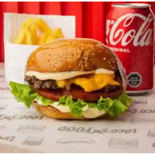 Burger de Vacuno con Papas Fritas