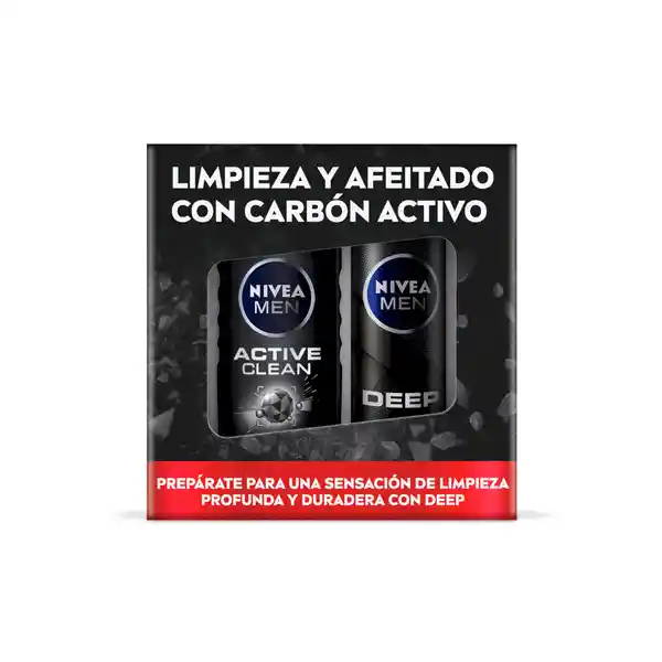 Nivea Men Kit Deep Espuma de Afeitar + Gel de Ducha