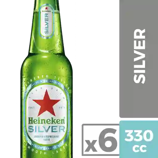 Heineken Cerveza Silver 6 x 355 cc