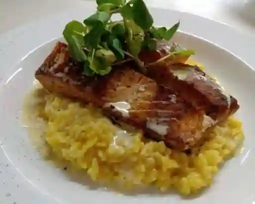 Risotto con Salmón a la Clandestina