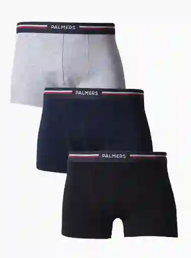 Palmers Pack Bóxer Rib Medio Clásico Melange/Azul Talla XL