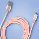 Cable de Carga Rápida y Datos Rosa Miniso