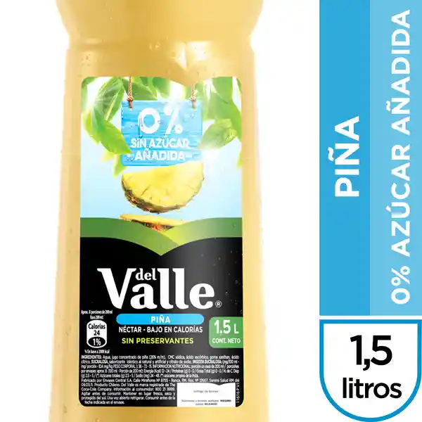 Del Valle Sin Azúcar Añadida Piña 1,5 Lt