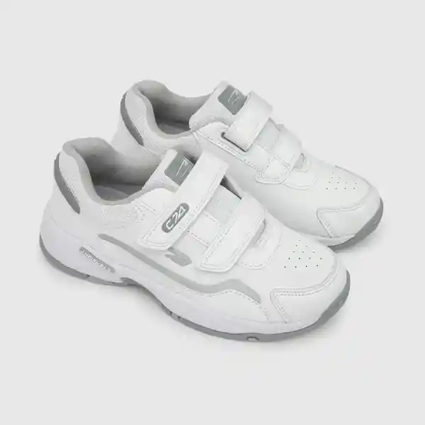 Zapatillas Para Niño 2 Velcros Full Pu Blanca Talla 31 Colloky