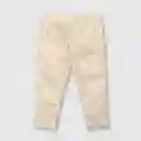 Pantalón de Bebé Niña Con Flores Beige Talla 9/12M Colloky