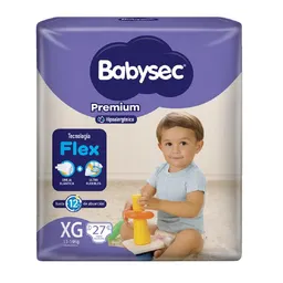 Babysec Pañal Premium Flex Talla XG