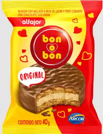 Bon O Bon Alfajor de Chocolate con Relleno