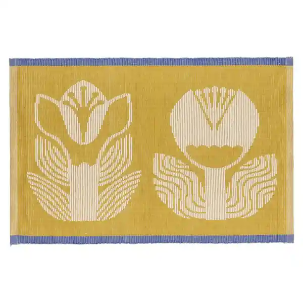 Individual Ribb Tejeduría Mostaza Casaideas