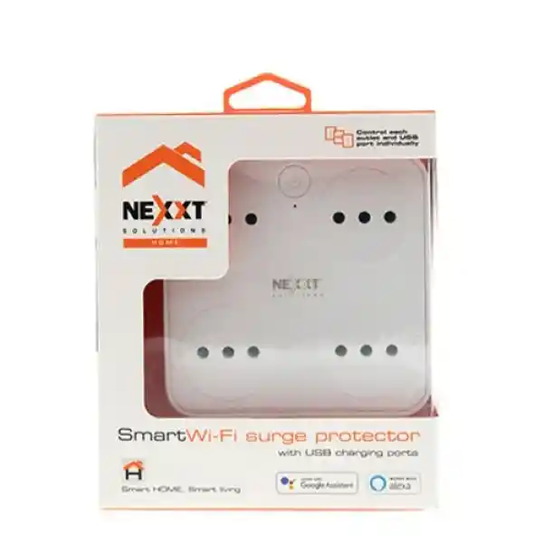 Nexxt Tomacorriente Smart 4 Enchufes Y 4 Puertos Usb