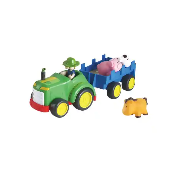 Preunic Set de Juguete Tractor de Granja Animales y Accesorios