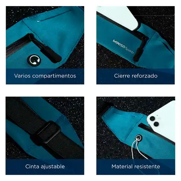 Banano Ultraligero Azul Marino Sports Miniso