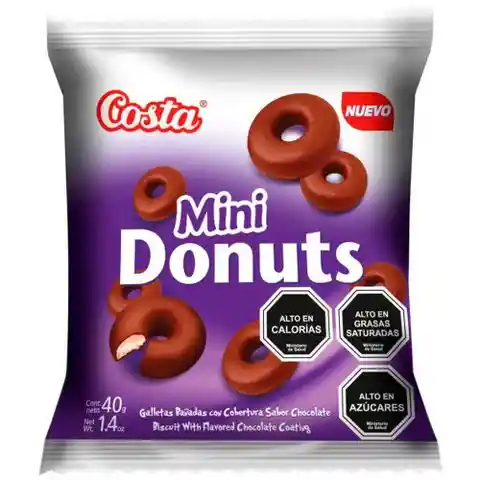 Costa Galleta Mini Donuts con Cobertura de Chocolate