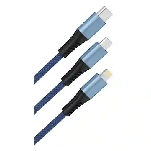 Master-G Cable Microusb-Microusb-Lightning 3 en 1 Usb-A Mgca31
