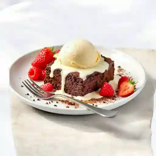 Brownie Con Helado